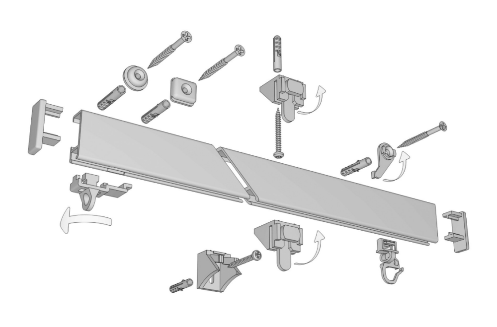 Wandschiene 550 Hochschleuderschiene – Bild 2