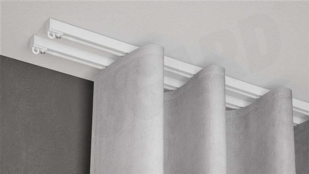 Gardinenschiene Modell 460 mit Vorhang Gardinenschiene Modell 460 mit Vorhang