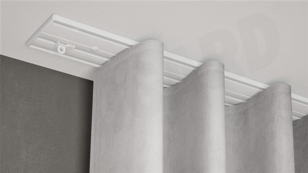 Gardinenschiene Modell 878 mit Vorhang Gardinenschiene Modell 878 mit Vorhang