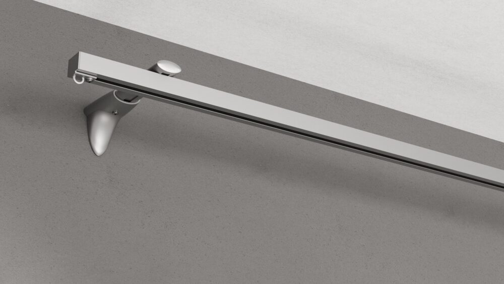 Modell 450 – Wandschiene in Alu ohne Vorhang Wandschiene Modell 450 in Alu ohne Vorhang