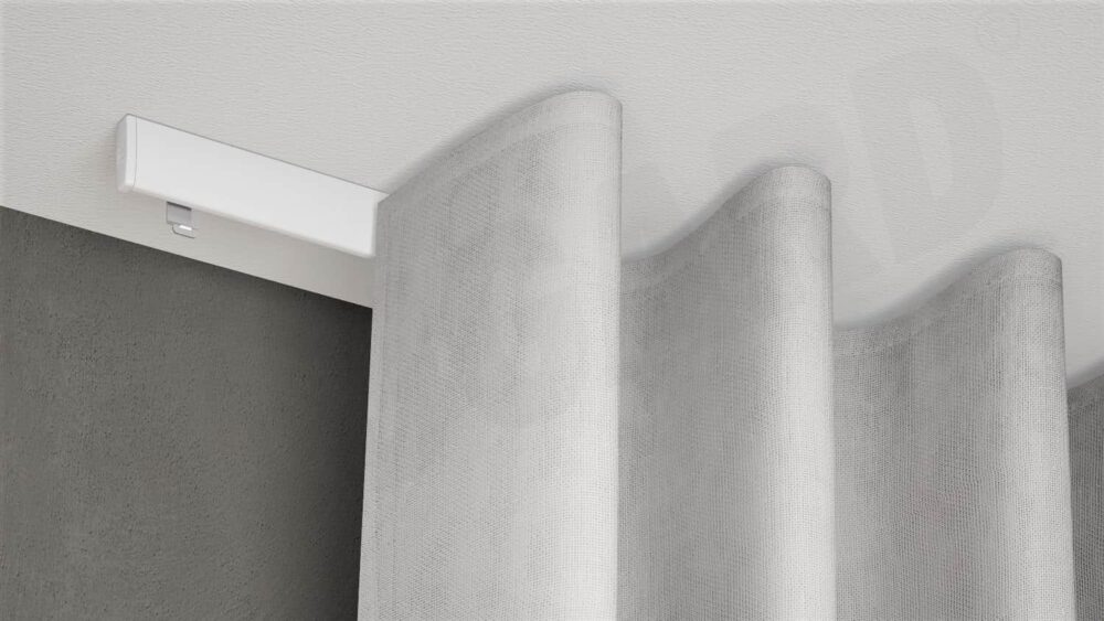 Halbrunde Wandschiene 1-läufig 750