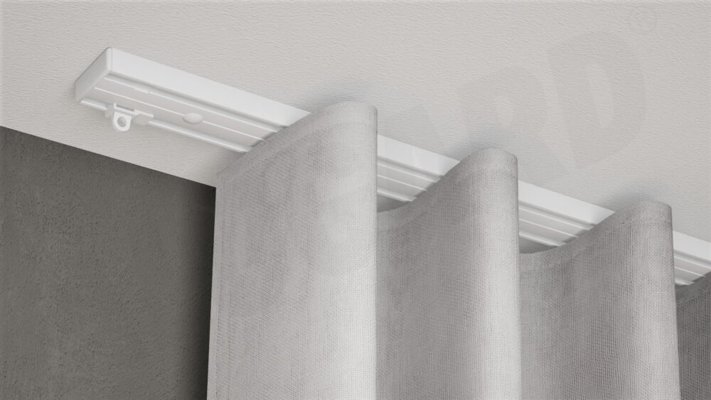 Gardinenschiene Modell 880 mit Vorhang Gardinenschiene Modell 880 mit Vorhang