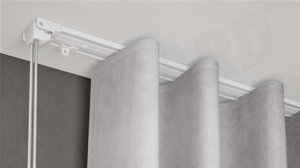 Schnurzugschiene Modell 815 mit Vorhang